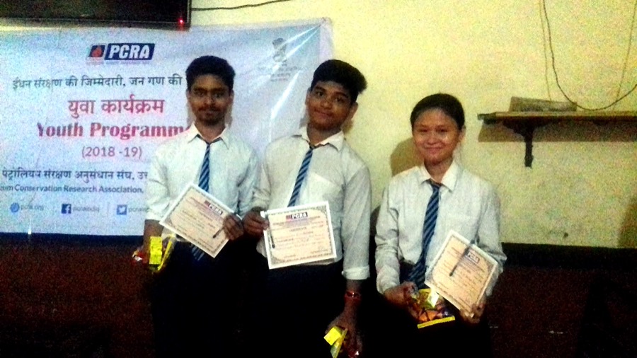 Students holding programme certificates